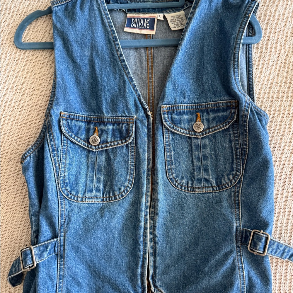 Bill Blass Light Blue Denim Shirt Jacket